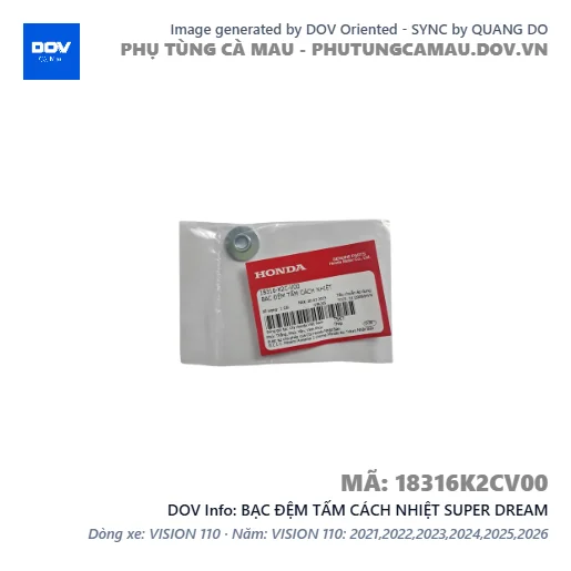 BẠC ĐỆM TẤM CÁCH NHIỆT SUPER DREAM — 18316K2CV00
