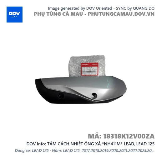 TẤM CÁCH NHIỆT ỐNG XẢ *NH411M* LEAD, LEAD 125 — 18318K12V00ZA
