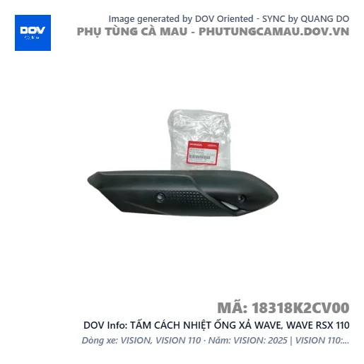 TẤM CÁCH NHIỆT ỐNG XẢ WAVE, WAVE RSX 110 — 18318K2CV00