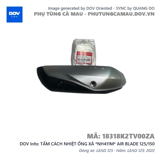 TẤM CÁCH NHIỆT ỐNG XẢ *NH411M* AIR BLADE 125/150 — 18318K2TV00ZA