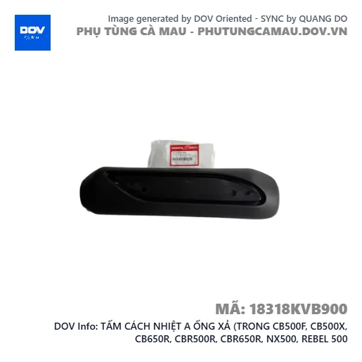 TẤM CÁCH NHIỆT A ỐNG XẢ (TRONG CB500F, CB500X, CB650R, CBR500R, CBR650R, NX500, REBEL 500 — 18318KVB900