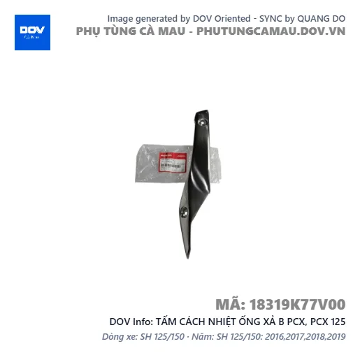 TẤM CÁCH NHIỆT ỐNG XẢ B PCX, PCX 125 — 18319K77V00
