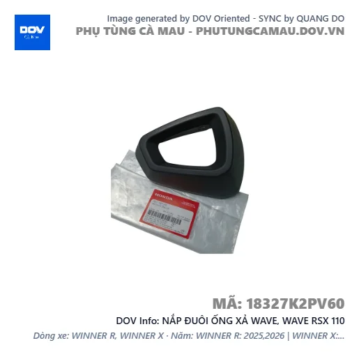 NẮP ĐUÔI ỐNG XẢ WAVE, WAVE RSX 110 — 18327K2PV60