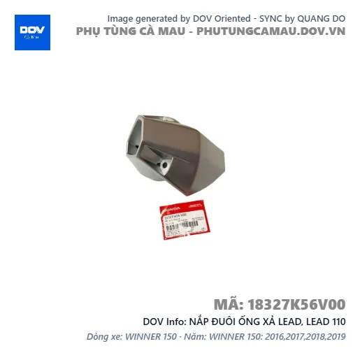 NẮP ĐUÔI ỐNG XẢ LEAD, LEAD 110 — 18327K56V00