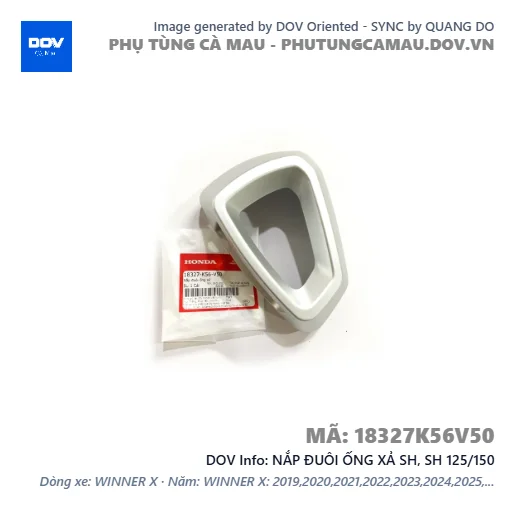 NẮP ĐUÔI ỐNG XẢ SH, SH 125/150 — 18327K56V50
