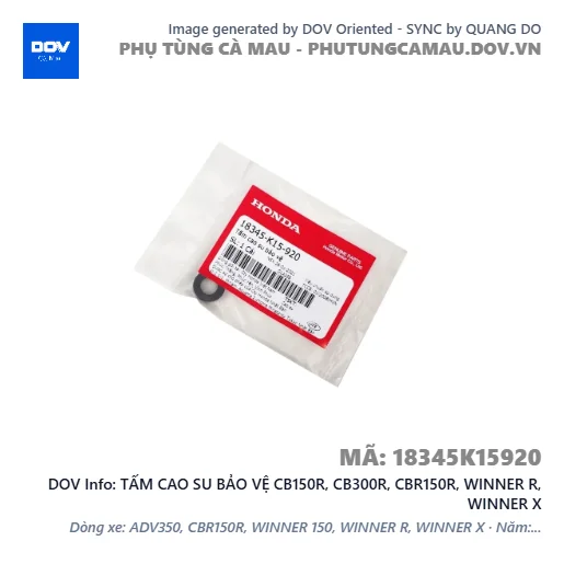 TẤM CAO SU BẢO VỆ CB150R, CB300R, CBR150R, WINNER R, WINNER X — 18345K15920