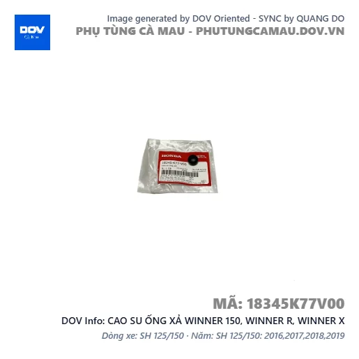 CAO SU ỐNG XẢ WINNER 150, WINNER R, WINNER X — 18345K77V00
