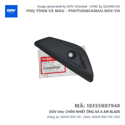 CHẮN NHIỆT ỐNG XẢ A AIR BLADE — 18355K07940