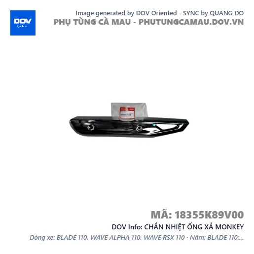 CHẮN NHIỆT ỐNG XẢ MONKEY — 18355K89V00