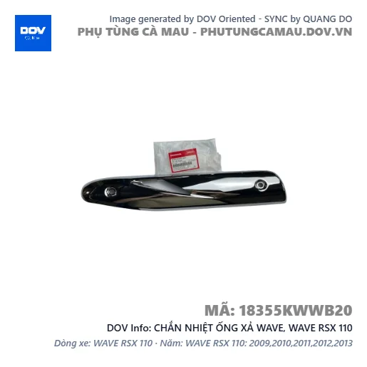 CHẮN NHIỆT ỐNG XẢ WAVE, WAVE RSX 110 — 18355KWWB20
