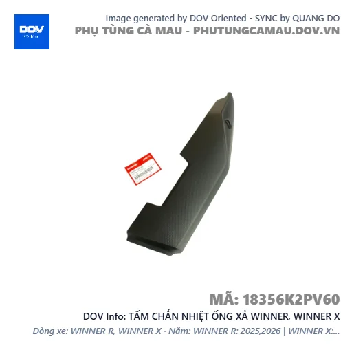 TẤM CHẮN NHIỆT ỐNG XẢ WINNER, WINNER X — 18356K2PV60