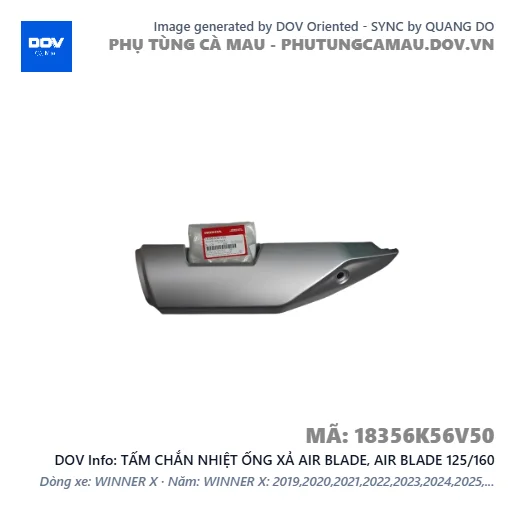 TẤM CHẮN NHIỆT ỐNG XẢ AIR BLADE, AIR BLADE 125/160 — 18356K56V50
