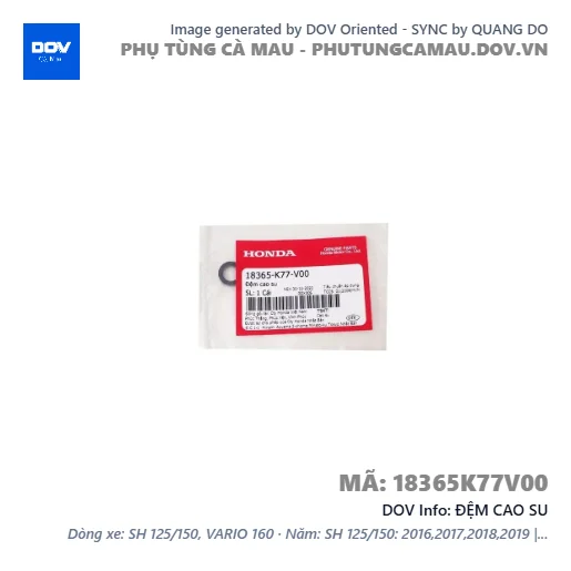 ĐỆM CAO SU  — 18365K77V00