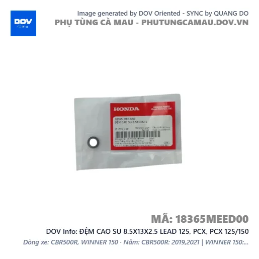 ĐỆM CAO SU 8.5X13X2.5 LEAD 125, PCX, PCX 125/150 — 18365MEED00