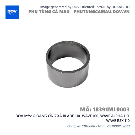 GIOĂNG ỐNG XẢ BLADE 110, WAVE 100, WAVE ALPHA 110, WAVE RSX 110 — 18391ML0003