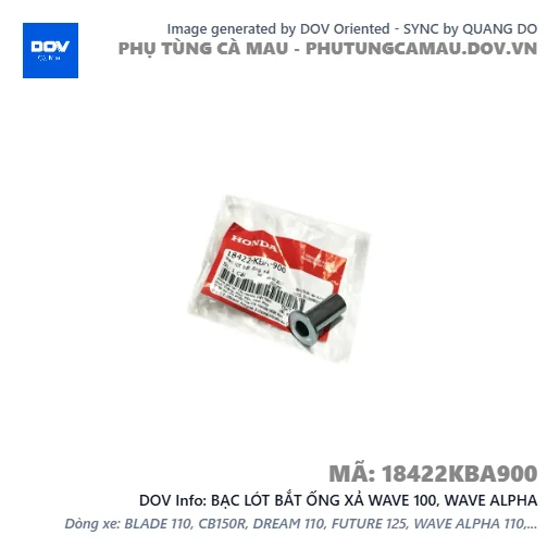 BẠC LÓT BẮT ỐNG XẢ WAVE 100, WAVE ALPHA — 18422KBA900