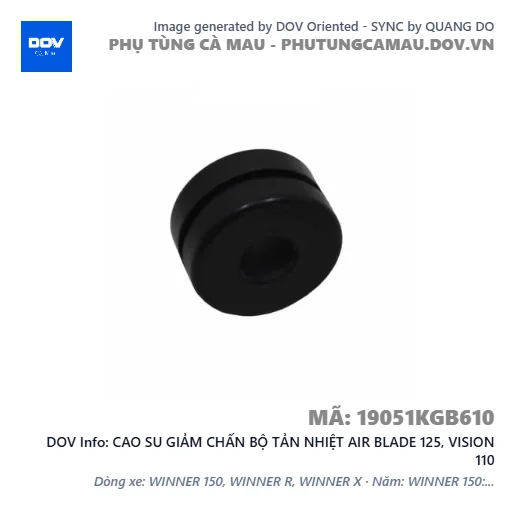 CAO SU GIẢM CHẤN BỘ TẢN NHIỆT AIR BLADE 125, VISION 110 — 19051KGB610