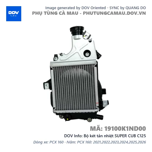 Bộ két tản nhiệt SUPER CUB C125 — 19100K1ND00
