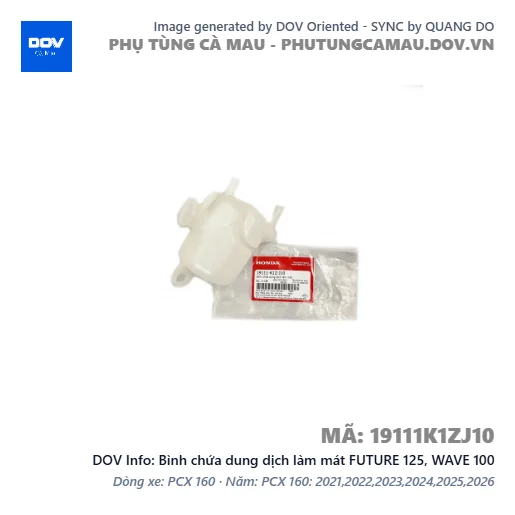 Bình chứa dung dịch làm mát FUTURE 125, WAVE 100 — 19111K1ZJ10