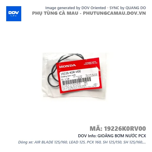 GIOĂNG BƠM NƯỚC PCX — 19226K0RV00