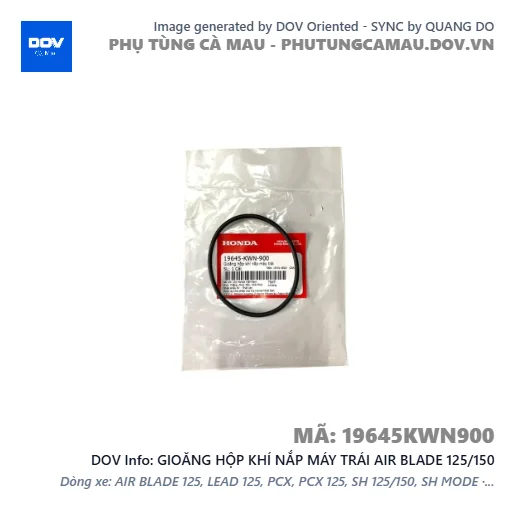 GIOĂNG HỘP KHÍ NẮP MÁY TRÁI AIR BLADE 125/150 — 19645KWN900