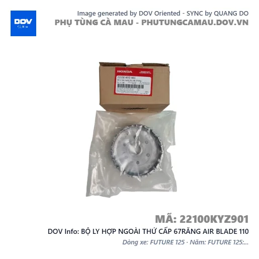 BỘ LY HỢP NGOÀI THỨ CẤP 67RĂNG AIR BLADE 110 — 22100KYZ901