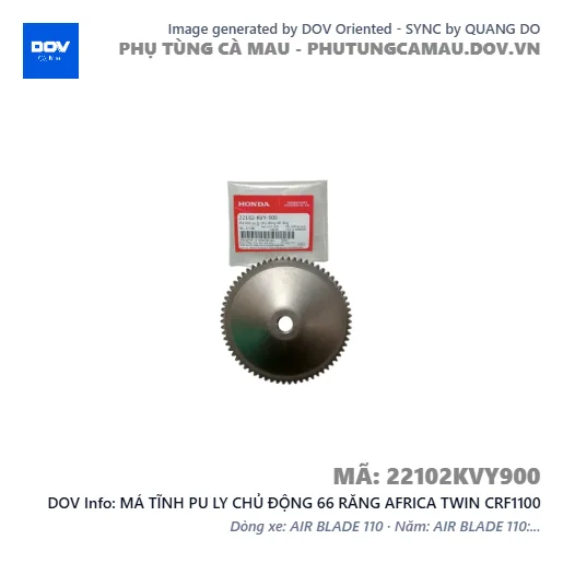 MÁ TĨNH PU LY CHỦ ĐỘNG 66 RĂNG AFRICA TWIN CRF1100 — 22102KVY900