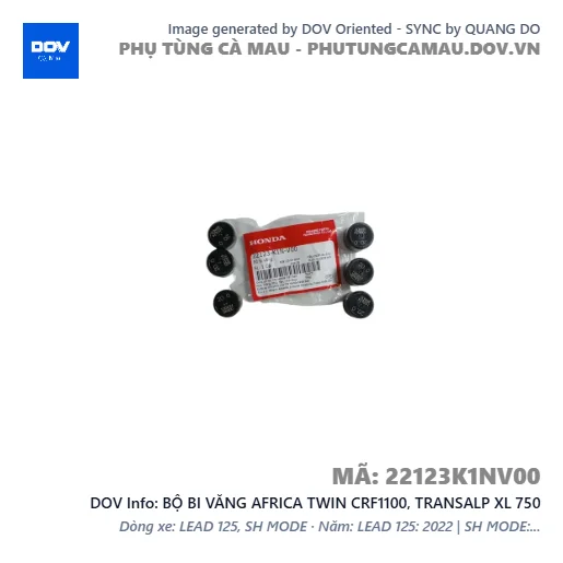 BỘ BI VĂNG AFRICA TWIN CRF1100, TRANSALP XL 750 — 22123K1NV00