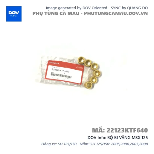 BỘ BI VĂNG MSX 125 — 22123KTF640