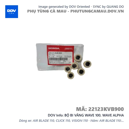 BỘ BI VĂNG WAVE 100, WAVE ALPHA — 22123KVB900