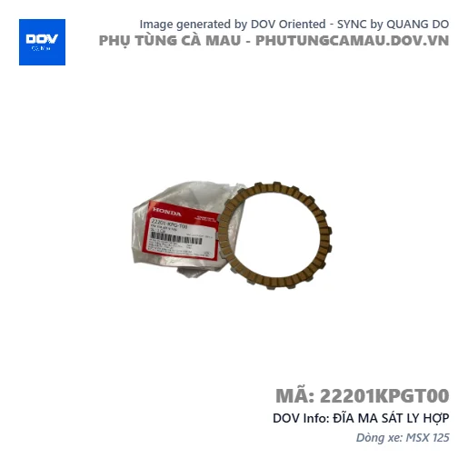 ĐĨA MA SÁT LY HỢP — 22201KPGT00