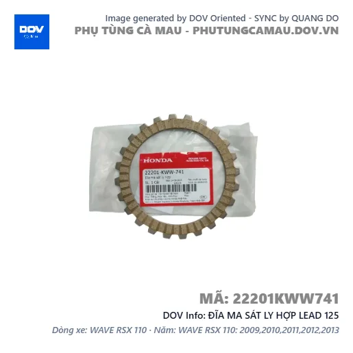 ĐĨA MA SÁT LY HỢP LEAD 125 — 22201KWW741
