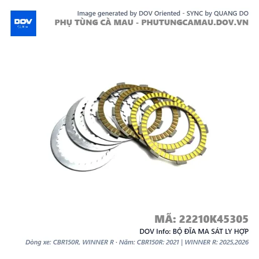 BỘ ĐĨA MA SÁT LY HỢP  — 22210K45305