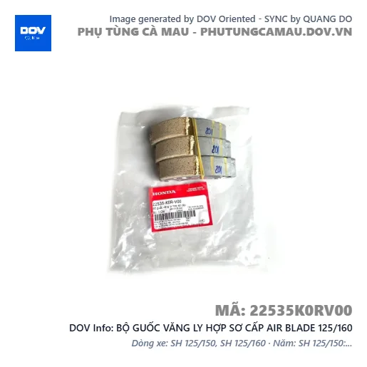 BỘ GUỐC VĂNG LY HỢP SƠ CẤP AIR BLADE 125/160 — 22535K0RV00