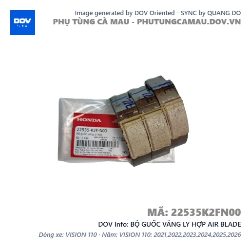 BỘ GUỐC VĂNG LY HỢP AIR BLADE — 22535K2FN00