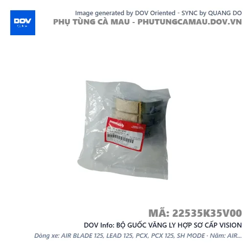 BỘ GUỐC VĂNG LY HỢP SƠ CẤP VISION — 22535K35V00