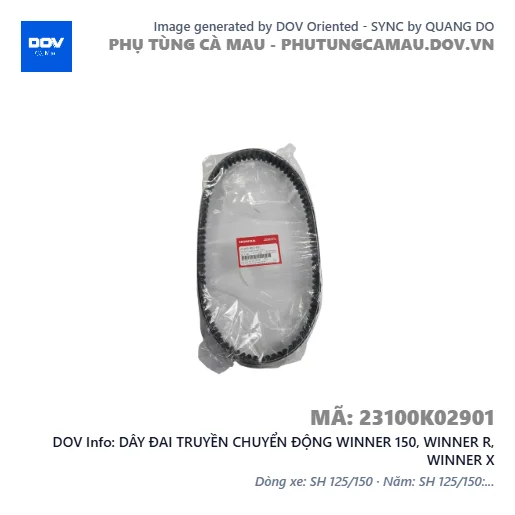 DÂY ĐAI TRUYỀN CHUYỂN ĐỘNG WINNER 150, WINNER R, WINNER X — 23100K02901
