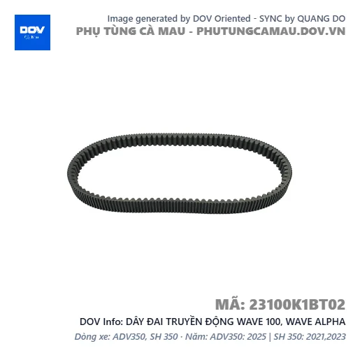 DÂY ĐAI TRUYỀN ĐỘNG WAVE 100, WAVE ALPHA — 23100K1BT02
