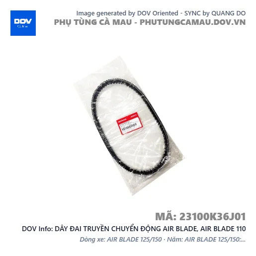 DÂY ĐAI TRUYỀN CHUYỂN ĐỘNG AIR BLADE, AIR BLADE 110 — 23100K36J01