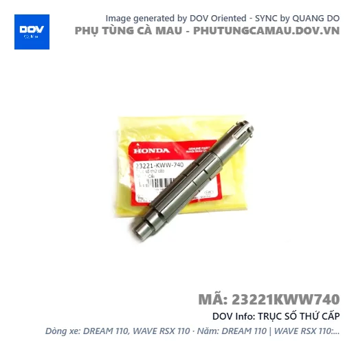 TRỤC SỐ THỨ CẤP  — 23221KWW740