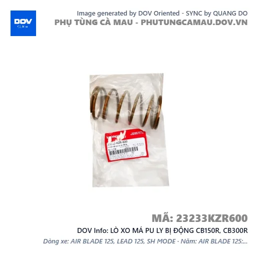 LÒ XO MÁ PU LY BỊ ĐỘNG CB150R, CB300R — 23233KZR600