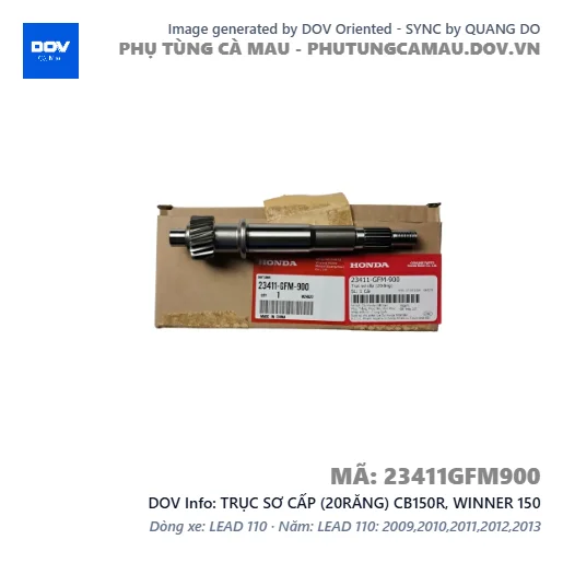 TRỤC SƠ CẤP (20RĂNG) CB150R, WINNER 150 — 23411GFM900