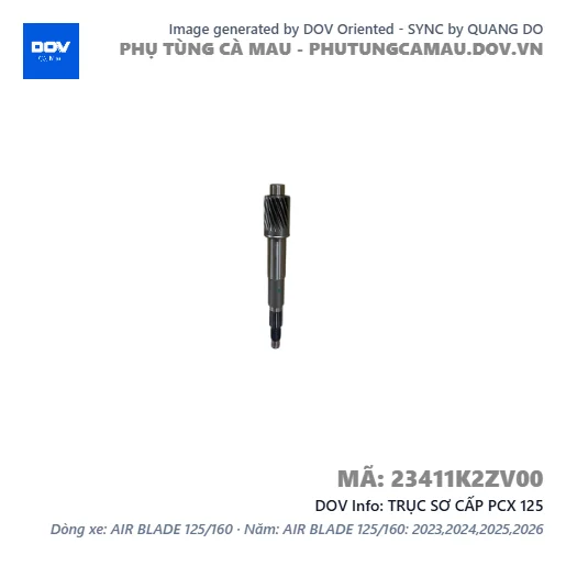 TRỤC SƠ CẤP PCX 125 — 23411K2ZV00