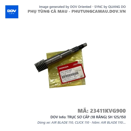 TRỤC SƠ CẤP (18 RĂNG) SH 125/150 — 23411KVG900