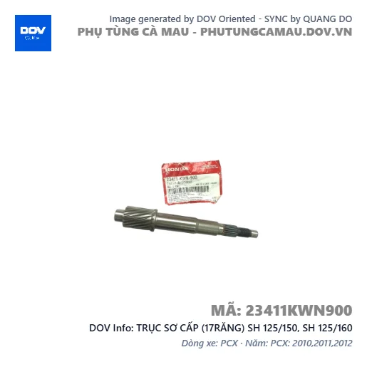 TRỤC SƠ CẤP (17RĂNG) SH 125/150, SH 125/160 — 23411KWN900