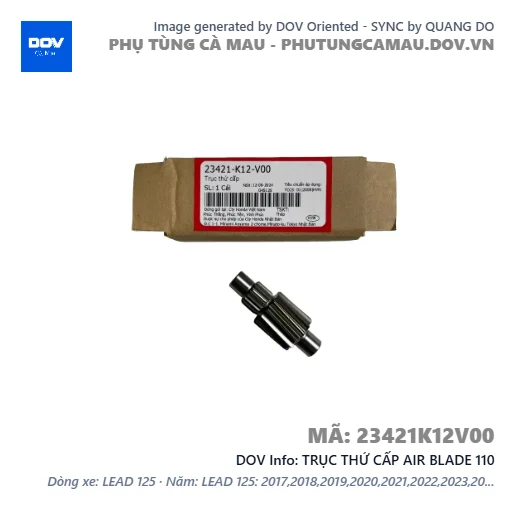 TRỤC THỨ CẤP AIR BLADE 110 — 23421K12V00
