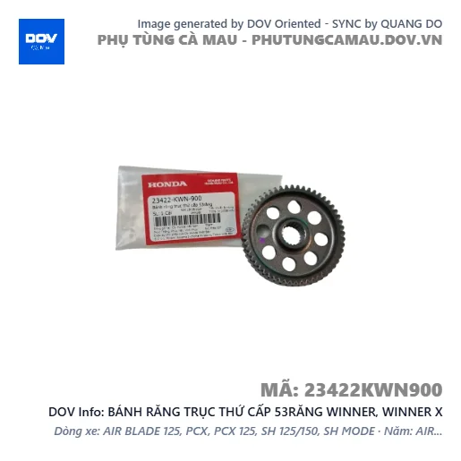 BÁNH RĂNG TRỤC THỨ CẤP 53RĂNG WINNER, WINNER X — 23422KWN900