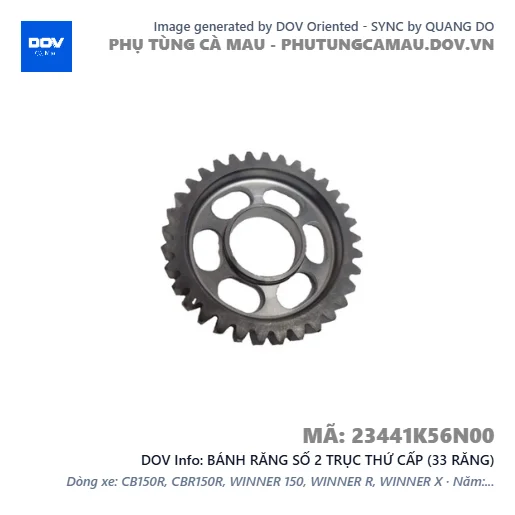 BÁNH RĂNG SỐ 2 TRỤC THỨ CẤP (33 RĂNG)  — 23441K56N00