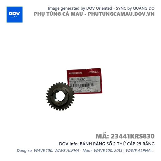 BÁNH RĂNG SỐ 2 THỨ CẤP 29 RĂNG  — 23441KRS830