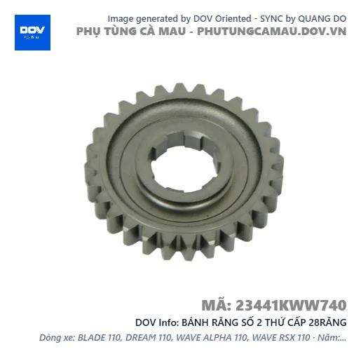 BÁNH RĂNG SỐ 2 THỨ CẤP 28RĂNG  — 23441KWW740